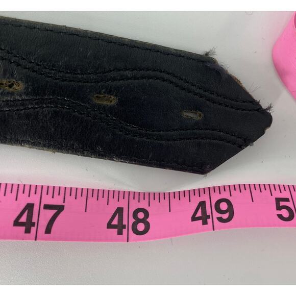 Vintage WARNER BROS Looney Tunes women 50 black silver characters Leather Belt main image 7